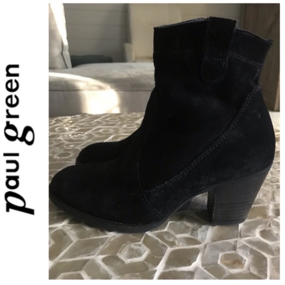 Paul Green Obermaterial Echt Leder suede boots in black (6)